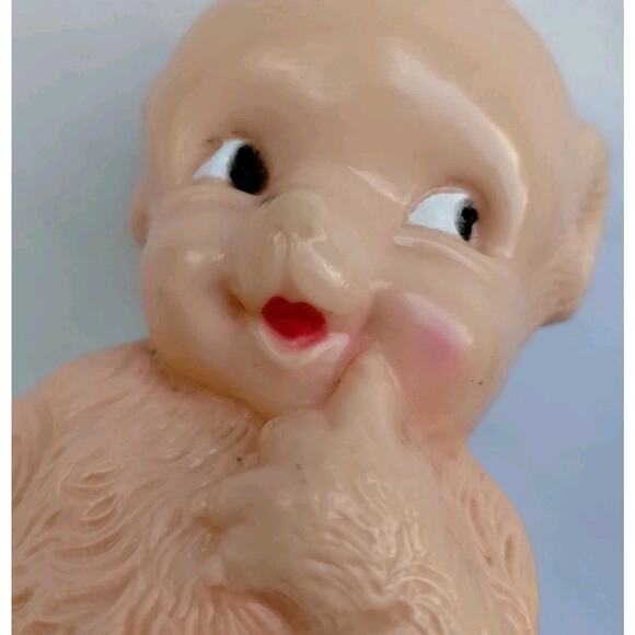 Irwin Vintage RARE Hairy Monkey Kewpie Squeaky 5” Toy - Picture 3 of 12